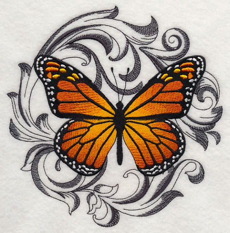 Monarch with Baroque Background