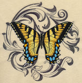 Tiger Swallowtail with Baroque Background