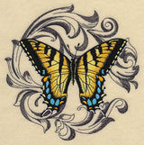 Tiger Swallowtail with Baroque Background