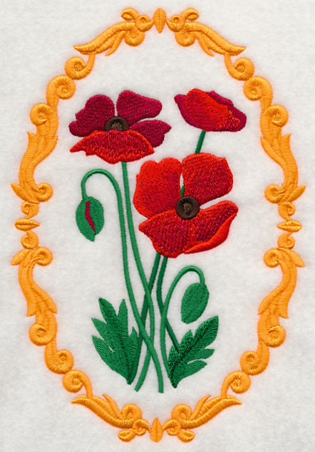 Flower Cameo - Poppies