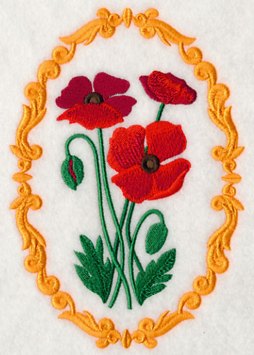 Flower Cameo - Poppies