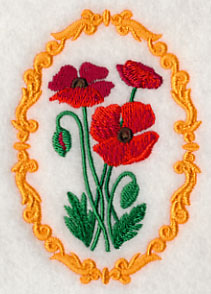 Flower Cameo - Poppies