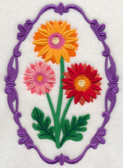 Flower Cameo - Gerbera Daisies