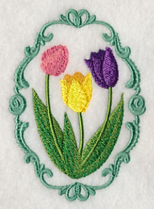 Flower Cameo - Tulips