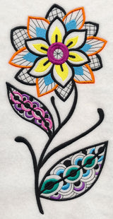 Petal Symmetry (Blackwork)