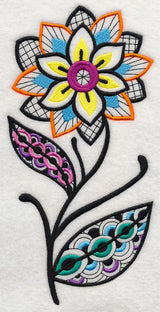 Petal Symmetry (Blackwork)