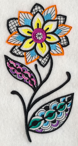 Petal Symmetry (Blackwork)