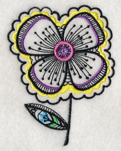 Floral Fashion - Short Stem (Blackwork)