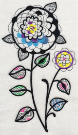 Petal Pops (Blackwork)