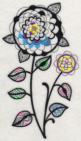 Petal Pops (Blackwork)