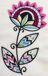 Sunray Flower (Blackwork)