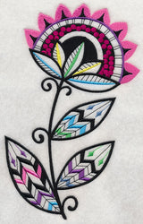 Sunray Flower (Blackwork)