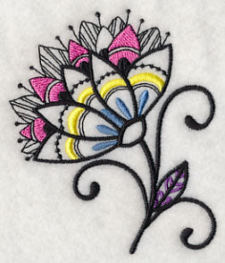 Flower Dazzle - Short Stem (Blackwork)