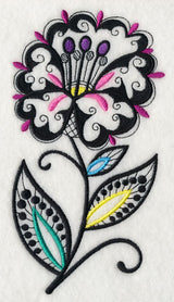 Polka Dots and Petals (Blackwork)