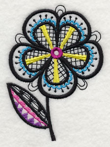 Petal Profusion - Short Stem (Blackwork)