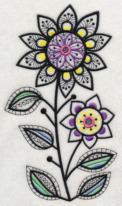 Blossom Dance (Blackwork)