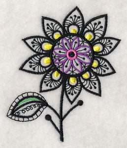 Blossom Dance - Short Stem (Blackwork)