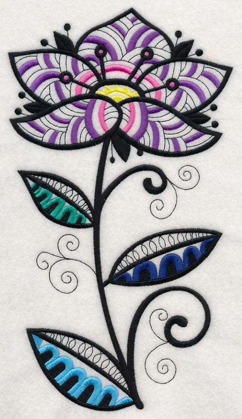 Floral Radiance (Blackwork)