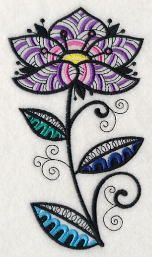 Floral Radiance (Blackwork)