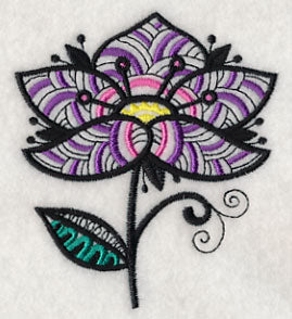 Floral Radiance - Short Stem (Blackwork)