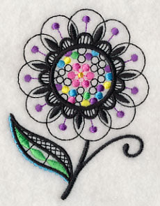 Bubble Gum Blossoms - Short Stem (Blackwork)