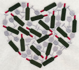 Wine Lover's Silhouette Heart