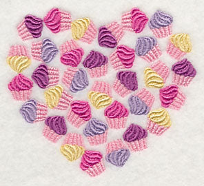 Cupcake Silhouette Heart