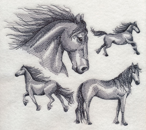 Friesian Horse Sketch