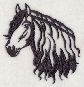 Friesian Horse Silhouette