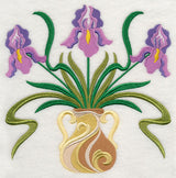 Graceful Art Nouveau Irises