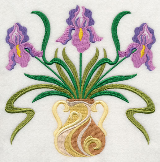 Graceful Art Nouveau Irises
