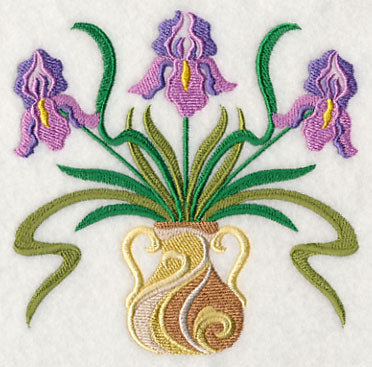 Graceful Art Nouveau Irises