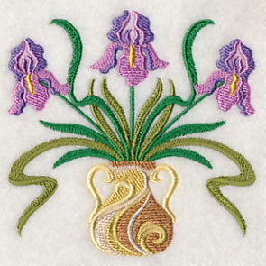 Graceful Art Nouveau Irises