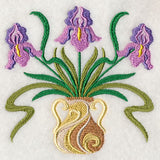 Graceful Art Nouveau Irises