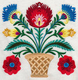 Basket of Wycinanki Blooms
