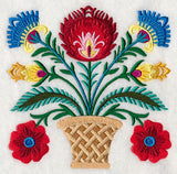 Basket of Wycinanki Blooms
