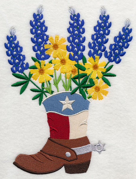 Texas Blooms in Cowboy Boot