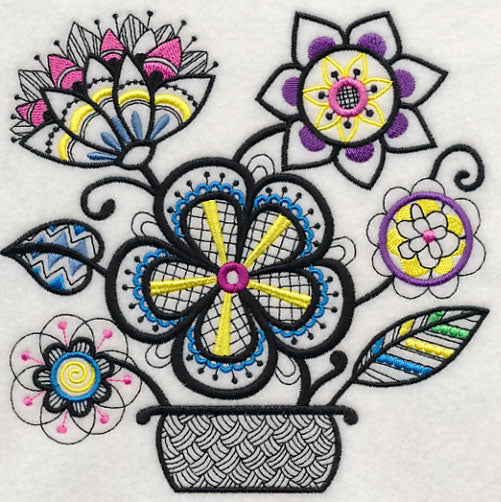 Garden Fresh Bouquet (Blackwork)