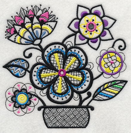 Garden Fresh Bouquet (Blackwork)