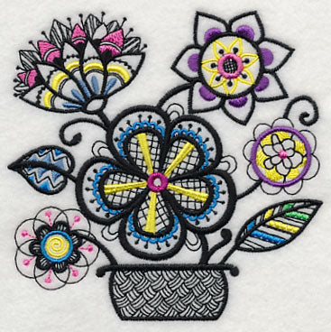 Garden Fresh Bouquet (Blackwork)