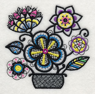 Garden Fresh Bouquet (Blackwork)