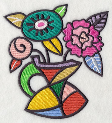 Colorful Cubist Bouquet