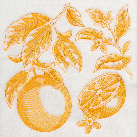 Orange Botanical (Toile)