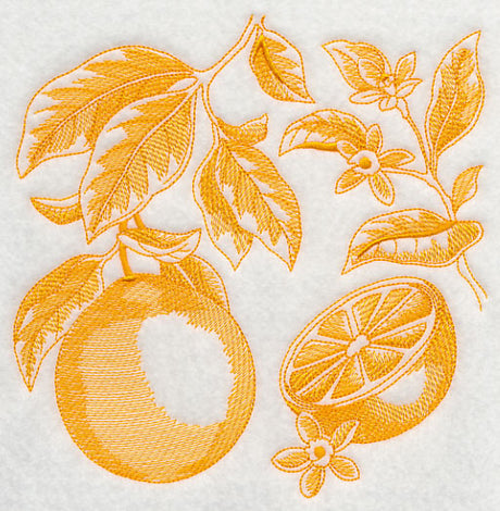 Orange Botanical (Toile)