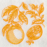 Orange Botanical (Toile)