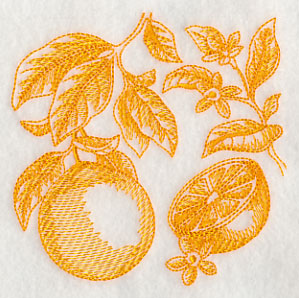 Orange Botanical (Toile)