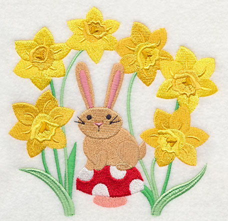 Bunny in Daffodils