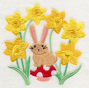 Bunny in Daffodils