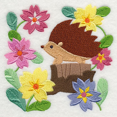 Hedgehog in Flowers