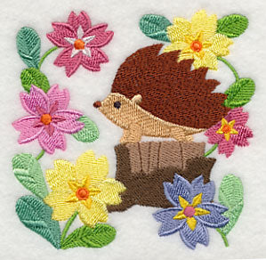 Hedgehog in Flowers